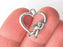 2 pcs Heart With Cupid Pendant 19x18 mm, Metal