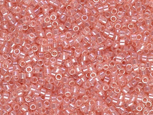 Delica Seed Beads 11/0, Transparent Pink Luster, Miyuki Japanese Beads