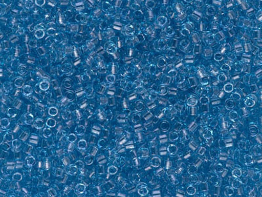 Delica Seed Beads 11/0, Transparent Blue Luster, Miyuki Japanese Beads