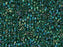 Delica Seed Beads 11/0, Transparent Emerald AB, Miyuki Japanese Beads