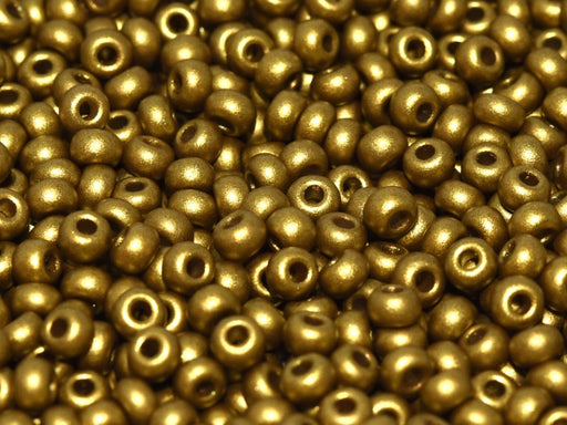 20 g 11/0 Seed Beads Preciosa Ornela, Olive Gold, Czech Glass