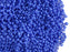 10 g 11/0 1-Cut Seed Beads Charlotte Preciosa Ornela, Opaque Medium Blue, Czech Glass