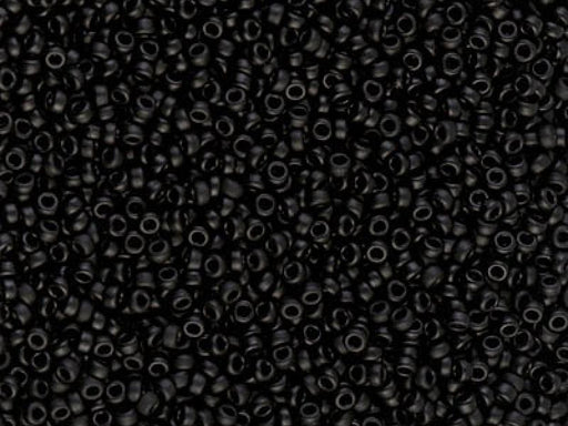 Seed Beads 15/0, Black Matted, Miyuki Japanese Beads
