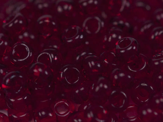 20 g 11/0 Seed Beads Preciosa Ornela, Garnet (Dark Ruby), Square Hole, Czech Glass
