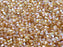 100 pcs Fire Polished Faceted Beads Round, 3mm, Crystal Brown Rainbow, Czech Glass