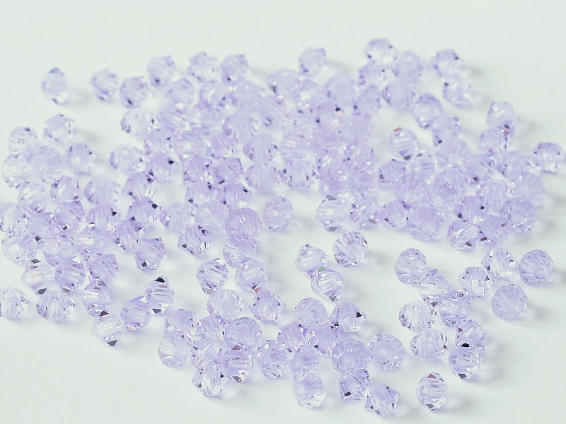 Machine Cut Beads (M.C. Beads) 3 mm, Violet Transparent, Czech Glass