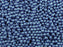 100 pcs Round Pressed Beads, 3mm, Alabaster Powder Cobalt Blue, Czech Glass