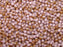 100 pcs Round Pressed Beads, 3mm, Opaque Lilac Gold Luster, Czech Glass