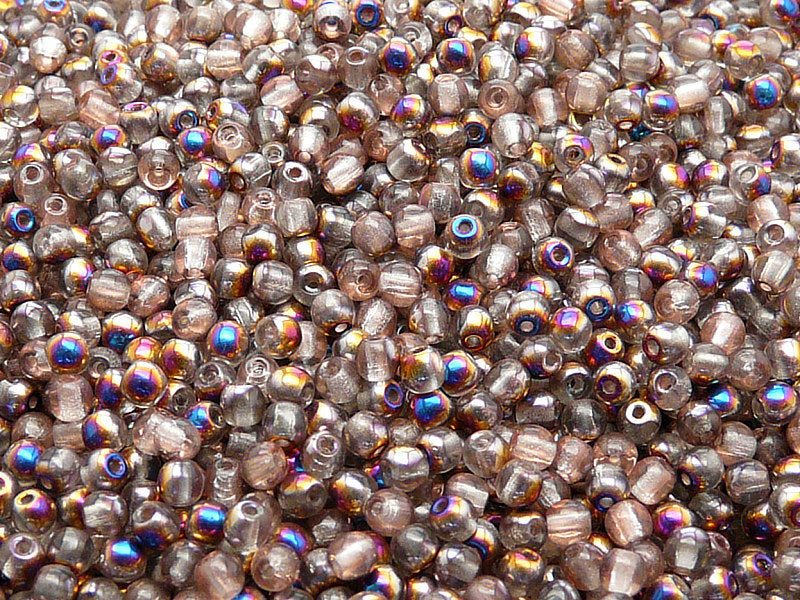 100 pcs Round Pressed Beads, 3mm, Crystal Sliperit, Czech Glass