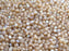 100 pcs Round Pressed Beads, 3mm, Crystal Matte Brown Rainbow, Czech Glass