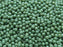 100 pcs Round Pressed Beads, 3mm, Chalk Green Luster, Czech Glass