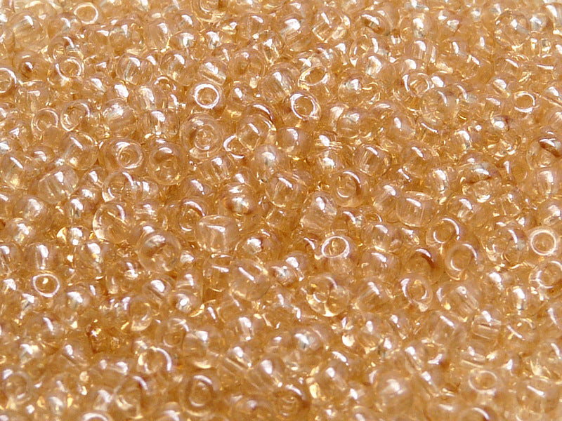 20 g 6/0 Seed Beads Preciosa Ornela, Crystal Orange Luster, Czech Glass