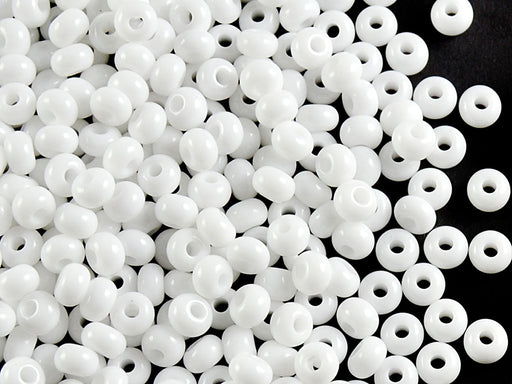20 g 6/0 Seed Beads Preciosa Ornela, White Opaque, Czech Glass