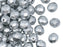 25 pcs Fire Polished Faceted Beads Round, 8mm, Silver Matte (Aluminum), Czech Glass
