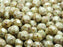 25 pcs Fire Polished Faceted Beads Round, 8mm, Chalk White Green Senegal Matte, Czech Glass
