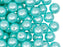30 pcs Round Pearl Beads, 8mm, Jade Green Matte, Czech Glass