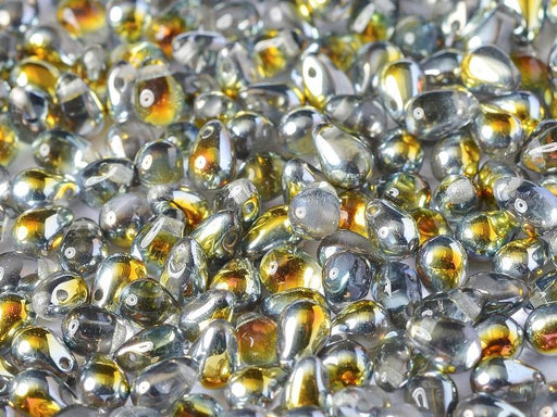Teardrop Beads 9x6 mm, Crystal Marea, Czech Glass