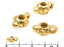 1 pc CZ Bead with Loop 3.5x9 mm, Gold, Metal