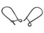 2 pcs Earring Hooks, Wire Loop, Black Plated
