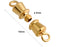 1 pc Barrel Screw Clasp, 14x4mm, Gold Plated