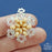 Exclusive Beading KIT “3 Snowflakes” (DIY beaded jewelry making), Cream