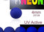 50 pcs Round NEON ESTRELA Beads, 4mm, Dark Blue (UV Active), Czech Glass