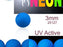160 pcs Round NEON ESTRELA Beads, 3mm, Blue (UV Active), Czech Glass