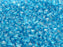 50 pcs Pinch Pressed Beads, 5x3.5mm, Aquamarine Blue, Czech Glass