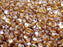 50 pcs Pinch Pressed Beads, 5x3.5mm, Crystal Brown Rainbow, Czech Glass
