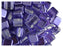 40 pcs 2-hole Tile Beads, 6x6x3.2mm, Pearl Violet, Czech Glass
