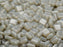 40 pcs 2-hole Tile Pressed Beads, 6x6x3mm, Gray Opal, Czech Glass