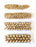 Set of Round Fire Polished Beads (3mm, 4mm, 6mm, 8mm), Aztec Gold (Crystal Bronze Pale Gold), Czech Glass