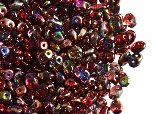 20 g 2-hole SuperDuo™ Seed Beads, 2.5x5mm, Magic Red Brown, Czech Glass