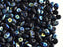 20 g 2-hole SuperDuo™ Seed Beads, 2.5x5mm, Jet AB Matte, Czech Glass