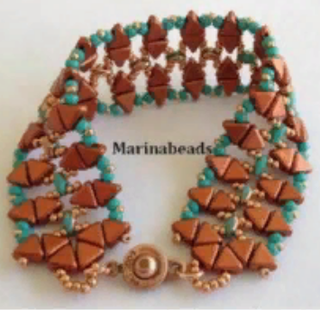 Bracelet Plumeria: made of Kheops par Puca Beads