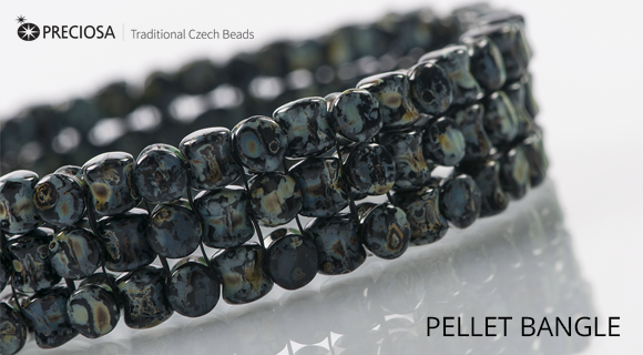Handmade: Bracelet "Pellet Bangle" made of Pellet Beads