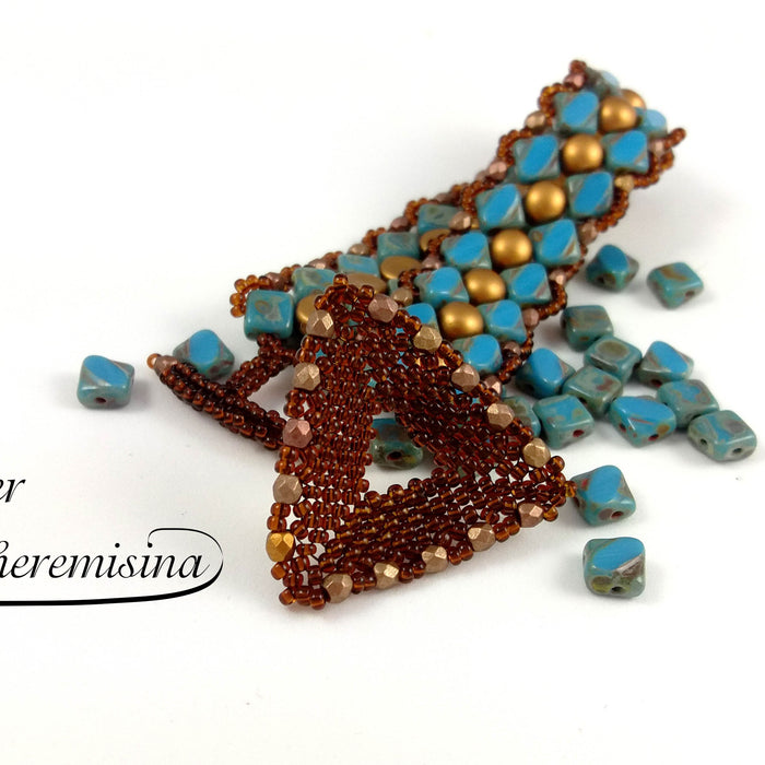 DIY: Beaded Bracelet with Silky Beads "Mountain streamlet"