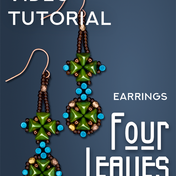 DIY: Beaded Long Earrings Fourleaves