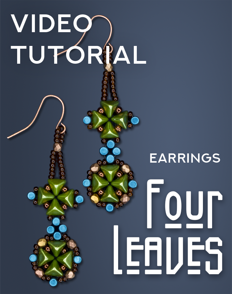 DIY: Beaded Long Earrings Fourleaves