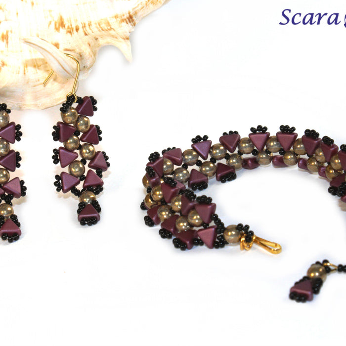 DIY: Jewellery Set "Cleopatra" with Kheops par Puca and RounDuo Beads