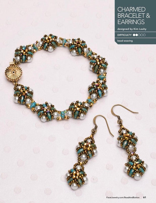 Bracelet and Earrings made of SuperDuo Beads