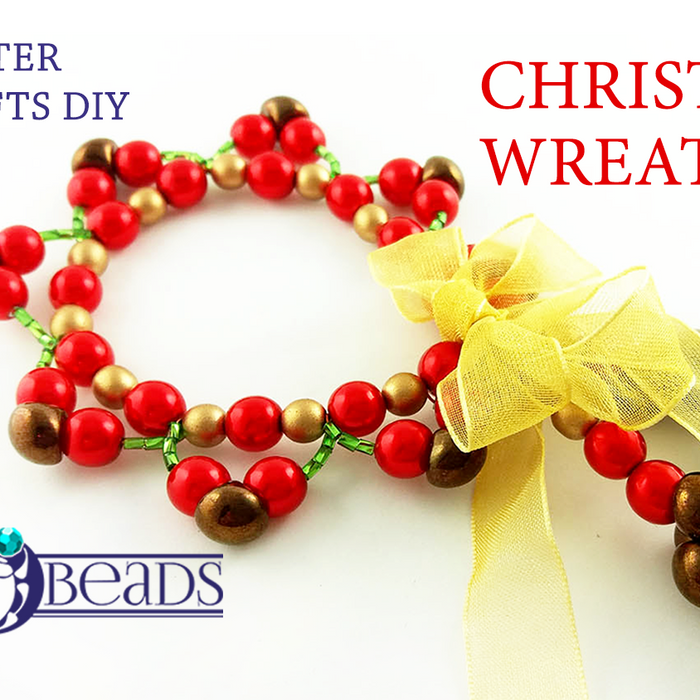 DIY: Winter Projects Christmas wreath from Beads