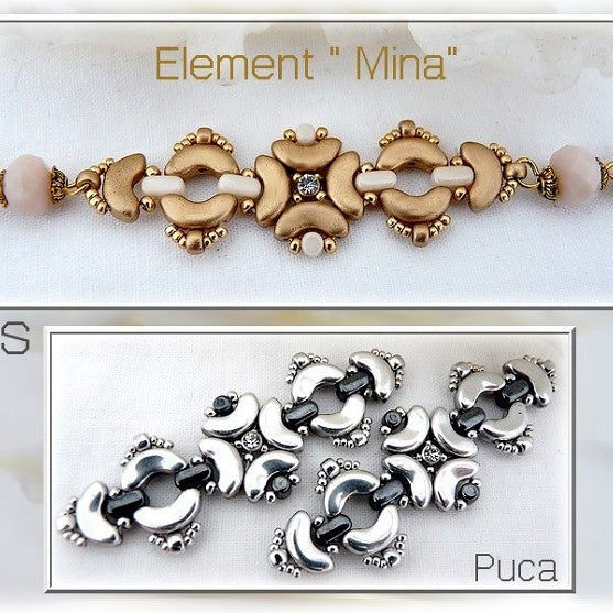 Free Tutorial: Element "Mina" made of par Puca Beads