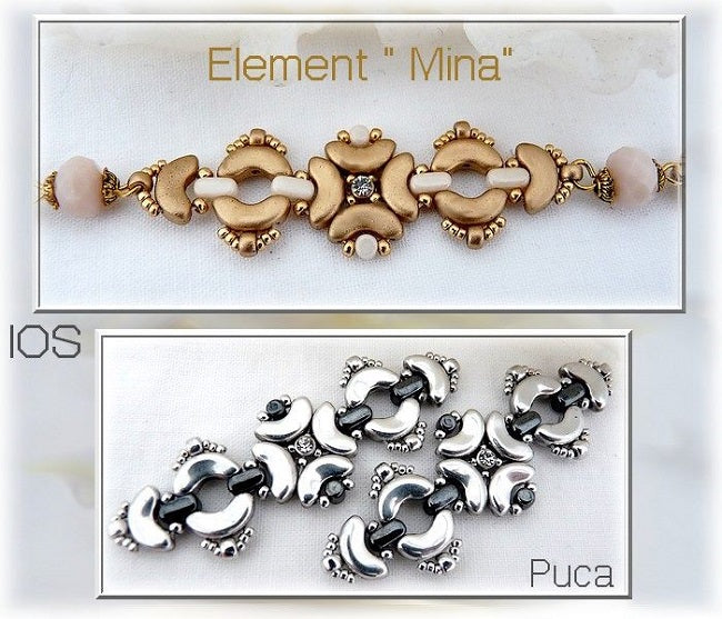 Free Tutorial: Element "Mina" made of par Puca Beads