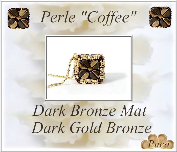 Free tutorial: Pendant "Coffee" made of par Puca Beads