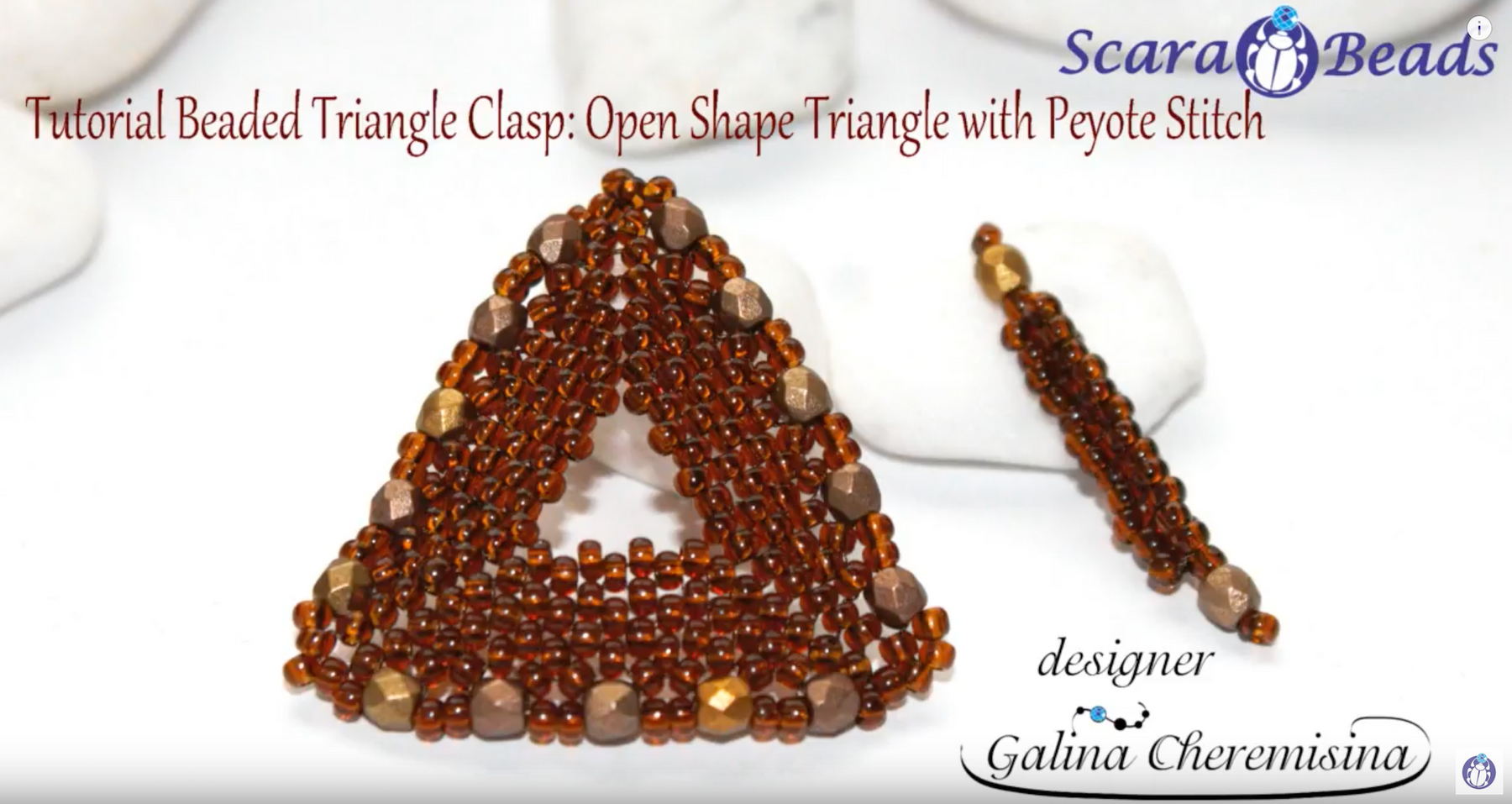DIY: Beaded Triangle Clasp "Open Shape Triangle with Peyote Stitch"