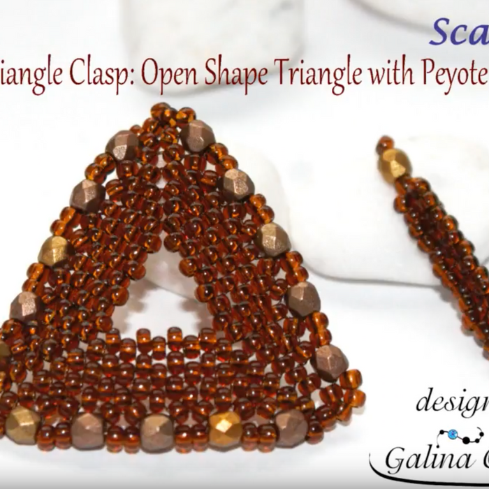 DIY: Beaded Triangle Clasp "Open Shape Triangle with Peyote Stitch"