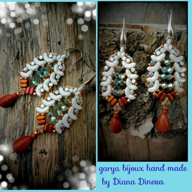 Earrings Speranza by Diana Dineva made by Puca Beads