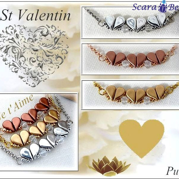 Necklace Tutorial: ST. Valentin by Les perles par Puca