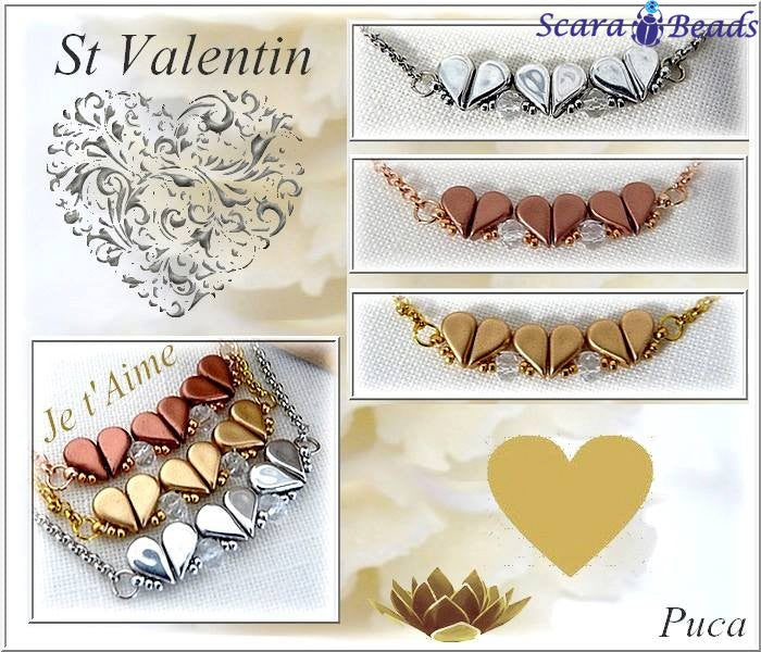 Necklace Tutorial: ST. Valentin by Les perles par Puca
